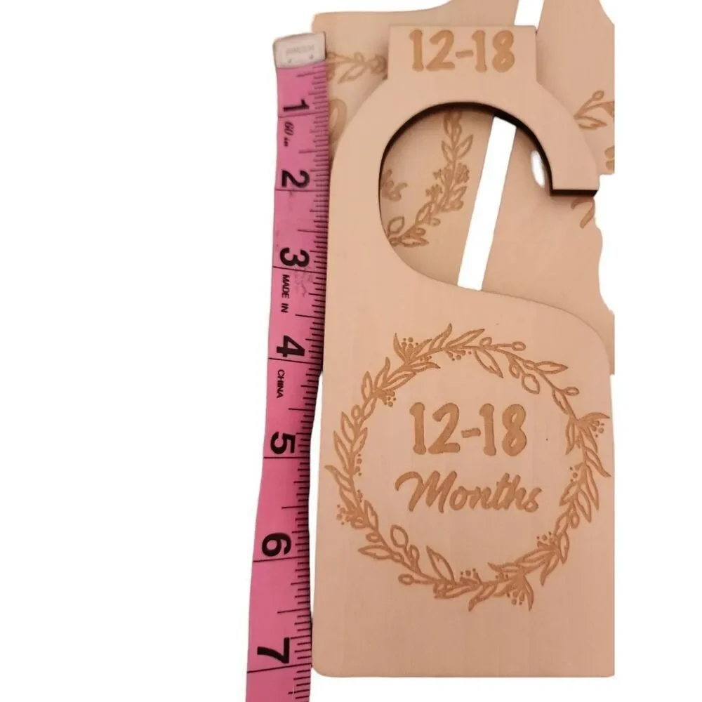 Baby clothing‎ dividers little miracles wooden hanging size organizers